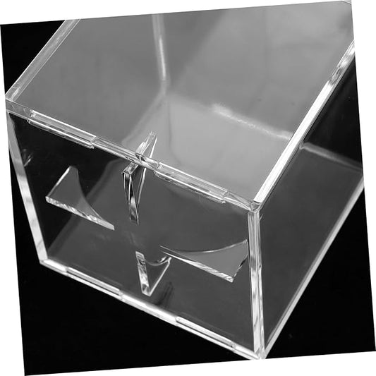 Toyvian Baseball Display Box Transparent Acrylic Baseball Holder for Memorabilia Elegant Cube Design for Home and Office Decoration Durable Protection and Clear Visibility
