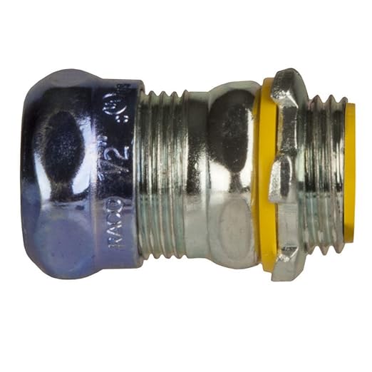 Hubbell-Raco 2962RT Steel EMT Compression Connector, Rain Tight, Insulated, 3"