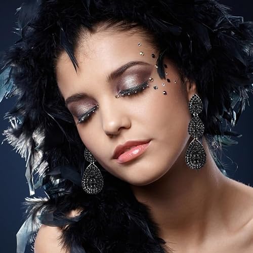 1920S Accessories for Women Pearl Necklace Plume Headband Long Gloves Multi-Layer Rhinestones Pearl Bracelet Earrings