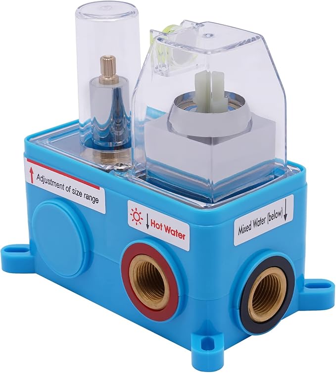 Shower Mixer Valve Shower Faucet Valve Kit Dual Function Water Mixing Valve With Embedded Box