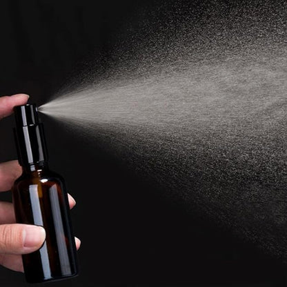 YIZHAO Amber Glass Spray Bottles 1oz, with Small Fine Mist Spray, Metal Cap, Refillable for Essential Oil,Travel,Cleaning,Perfume,Aromatherapy,Makeup – 6 Pcs