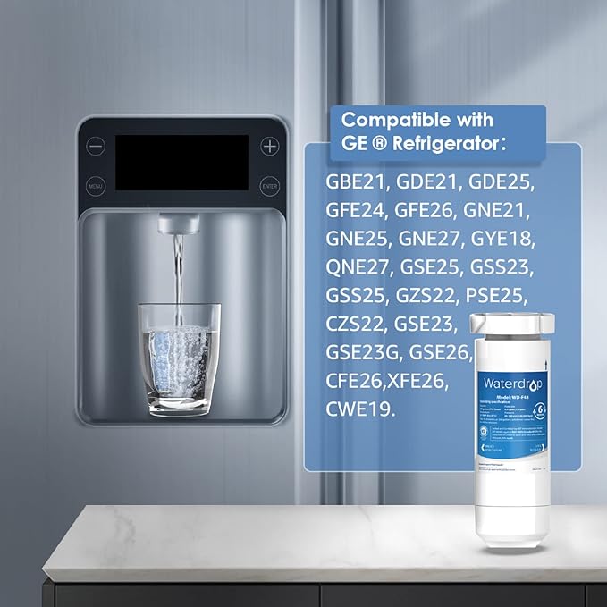 Waterdrop XWF NSF Certified Replacement for GE XWF Refrigerator Water Filter, 1 Filter (Package may vary)