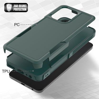 for Motorola Moto G 2026 / Moto G 2025 / Moto G Play 2026 Case: Dual Layer Protective Heavy Duty Cell Phone Cover Shockproof Rugged with Screen Protector - Military Protection Bumper Tough, Dark Green