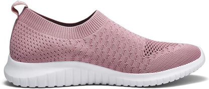 Women's Athletic Walking Shoes Slip On Casual Mesh-Comfortable Tennis Workout Sneakers