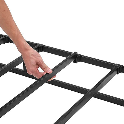 Basics Smart Box Spring Bed Base, 9-Inch Height Mattress Foundation, Tool-Free Easy Assembly, Twin, 74"L x 38"W x 9"H, White