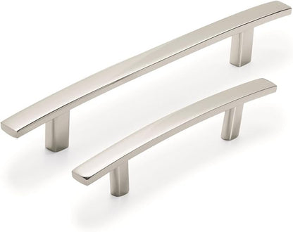 Amerock  Cabinet Pull  Polished Nickel  5-116 inch (128 mm) Center to Center  Cyprus  1 Pack  Drawer Pull  Drawer Handle  Cabinet Hardware