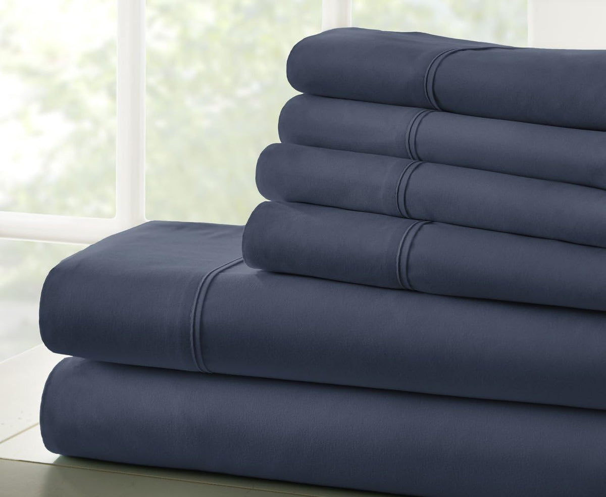 ienjoy Home 6-Piece Microfiber Deep Pocket Sheet Set, Queen