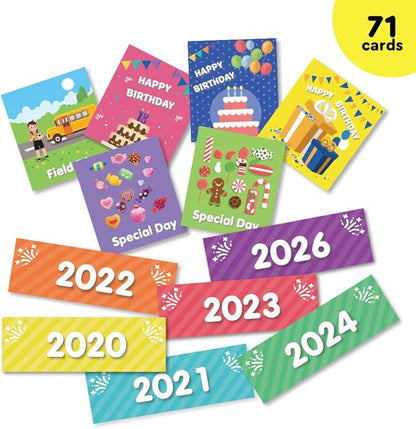 Eamay Calendar Pocket Chart Cards and Classroom Calendar Cards Kit for Homeschool -71cards (71)