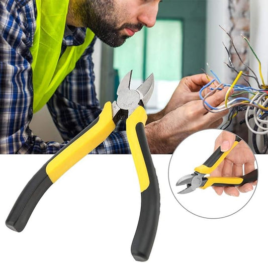 Side Cutting Nippers, Cable Wire Cutter Tool with Ergonomics Handle for Comfort Suitable for Various Cables (TU-206)