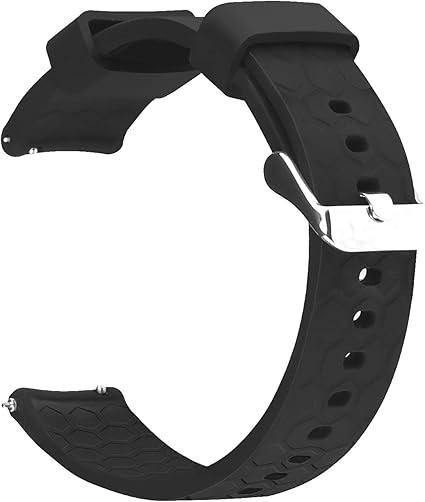RuenTech Bands Compatible with Fossil Women's Gen 5E 42mm Watch Band, Soft Silicone Sport Wristbands for Fossil 42mm Gen 5E Smartwatch (NOT for 44mm Gen 5E) (Black)