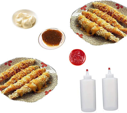 Anyumocz 12Pcs 4oz Clear Plastic Condiment Bottle,120ml Dispense Squeeze Bottles with Mini Red Caps for BBQ,Ketchup,Sauces,Dressing,Syrup,Arts,Crafts