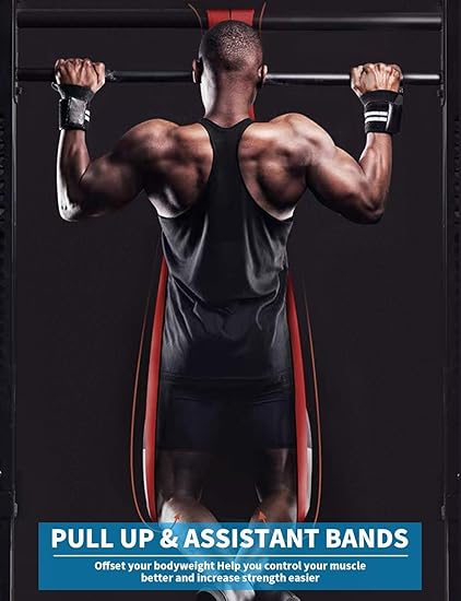 Pull Up Bands, Resistance Bands, Pull Up Assistance Bands Set for Men  Women, Exercise Workout Bands for Working Out, Body Stretching, Physical Therapy, Muscle Training