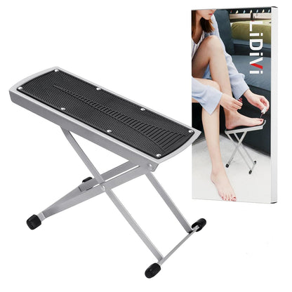Pedicure Foot Rest, Adjustable Foot Stand with Non-Slip, Toe Separator - Easy at Home, No More Bending or Stretching, Beauty Pedicure Kit (Black)