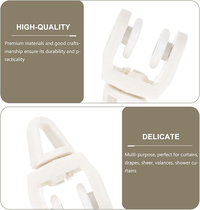 balacoo 50pcs Curtain Track Pulley Flexible Curtain Track Curtains Curtain Track Gliders Track Rollers Curtain Wheel rv Hitch Drapery Curtain Runner Plastic Roller Blind Wheeled