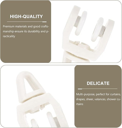 balacoo 50pcs Curtain Track Pulley Flexible Curtain Track Curtains Curtain Track Gliders Track Rollers Curtain Wheel rv Hitch Drapery Curtain Runner Plastic Roller Blind Wheeled