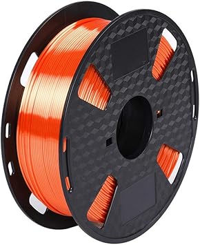 Silk Orange PLA Filament 1.75 mm 3D Printer Filament FDM Printing Materials 1KG 2.2LBS Spool Silky Shiny Shine Gold Silver Copper Green Orange PLA HZST3D