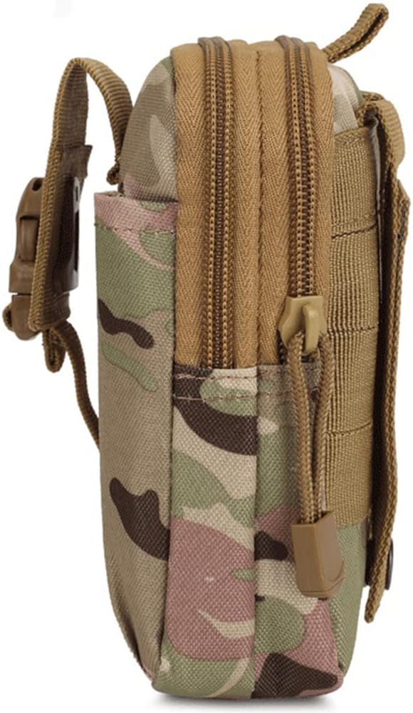NuCamper Tactical Molle EDC Waist Pouch Compact Bag, Multi-Purpose Utility Tactical Pouch Belt Cell Phone Holder for Workout Hiking Camping Outdoor Tear