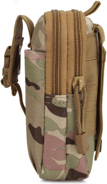 NuCamper Tactical Molle EDC Waist Pouch Compact Bag, Multi-Purpose Utility Tactical Pouch Belt Cell Phone Holder for Workout Hiking Camping Outdoor Tear