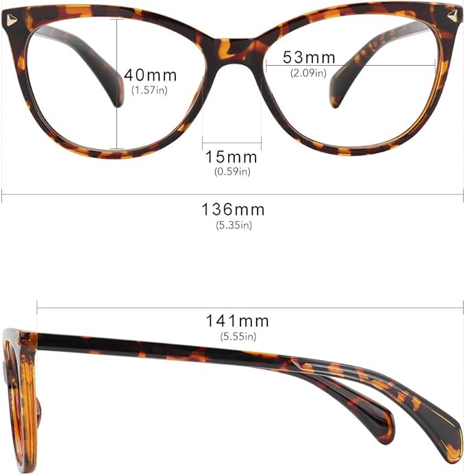 MEETSUN Non Prescription Glasses Frames For Women,Retro Cateye Fake Eyeglasses HD Clear Lens