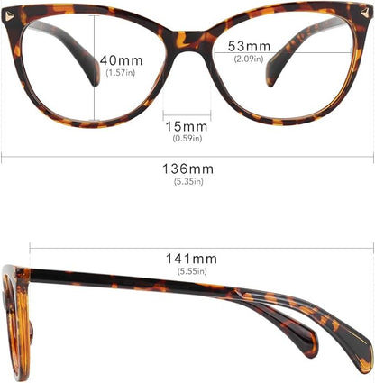 MEETSUN Non Prescription Glasses Frames For Women,Retro Cateye Fake Eyeglasses HD Clear Lens