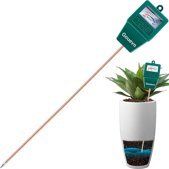 Long Probe Soil Moisture Meter for Plants, Plant Moisture Meter for House Plants, Plant Water Meter for Indoor  Outdoor Large Potted Plants, Hygrometer Gardening Gifts - No Battery Needed