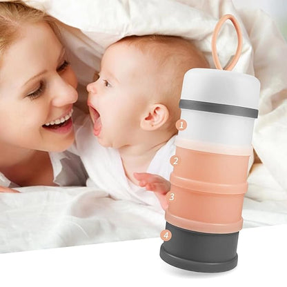 Baby Formula Dispenser on The Go, Portable Formula Container to Go, Non-Spill Stackable BPA Free Baby  Kids Snack Containers - Pink