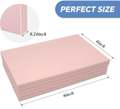 5 Pack 4x6 Pale Pink Rubber Stamp Carving Blocks Pink Rubber Carving Blocks Linoleum Block for Stamp Maker Printmaking Supplies