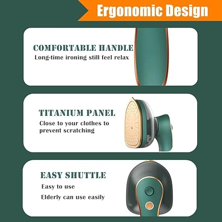 Professional Micro Steam Iron, Portable Mini Steam Iron, Mini Travel Iron, Portable Iron Steamer for Clothes, Handheld Garment Steamer for Home and Travel.