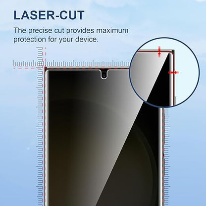 LK 2 Pack for Samsung Galaxy S23 Ultra Screen Protector [Not Glass] Anti-Scratch, Full Coverage Privacy Screen Protector for Galaxy S23 Ultra, HD Ultra-Thin, Case Friendly