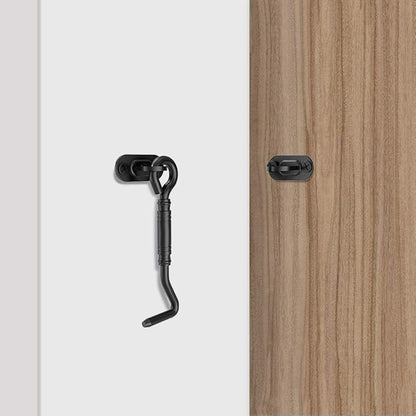 Homlux Heavy Duty Latch Lock Sliding Door Matte Black Privacy Barn Door Latch for Garage Gates and Shed Doors 1PCS