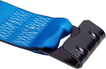 Kinedyne Winch Straps 4" x 30' Blue Heavy Duty Tie Down w/Flat Hooks WLL# 5400 lbs | 4 Inch Cargo Control for Flatbed Truck Utility Trailer (1 Pack)