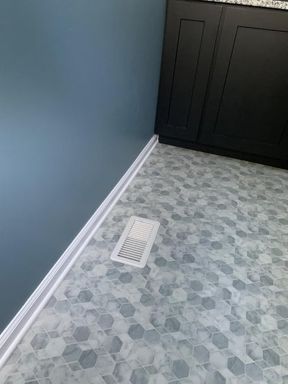 Rocky Mountain Goods Floor Register Vent for 4-Inch by 10-Inch Vent Openings (Item Dimensions 11.5 x 5.5") - Easy Adjust Air Supply Lever - Premium Finish - Heavy Duty to Allow Walk on use (White)