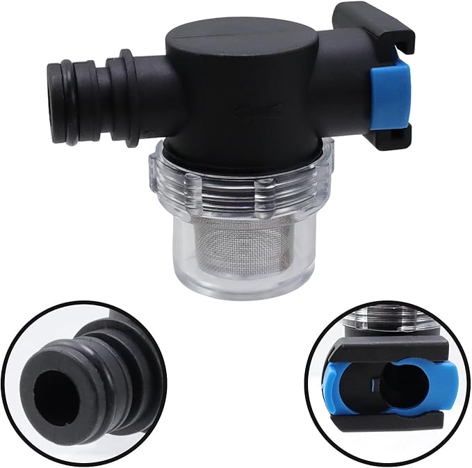 Water Pump Strainer Filter Set RV Replacement 3/4Inch RV Water Pump Strainer