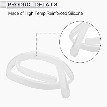 1 Pcs Silicone Vacuum Tubing Hose High Temperature 3.3FT 1316" 20mm ID 2.5mm Thickness Automotive Vacuum Line 130PSI Max Pressure Clear