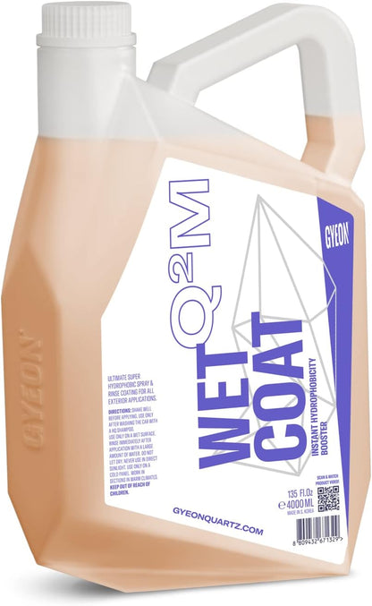 GYEON Wet Coat 4000ml - Hydrophobic Ceramic Spray Coating for Cars - High Gloss Solutions for Your Car Paint Wheels and Glass - Spray On Rinse Off Easy DIY Use Formula