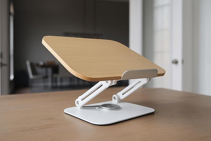Cook Book Stand Adjustable Book Holder Tray and Page Paper Clips-Cookbook Reading Desk Portable Stable Hard-Wearing Lightweight Bookstand-Textbooks Books, Book Stand Book Holder For Reading Hands Free