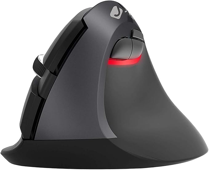 J-Tech Digital Wireless Ergonomic Vertical Mouse for Small Hands with USB Nano Transceiver, AA Battery, 3 DPI, Compatible with Mac and PC, Black V628M-2.4G