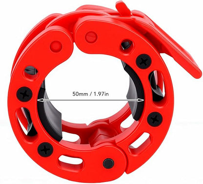 Drfeify Barbell Clamps, 50mm Weight Bar Plate Lock, Weight Bar Collar Clip for Weightlifting Powerlifting