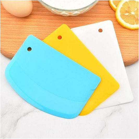 Pastry Plastic Cake Cream Spatula Dough Butter Scraper Baking For Tool Kitchen (Color : Yellow)