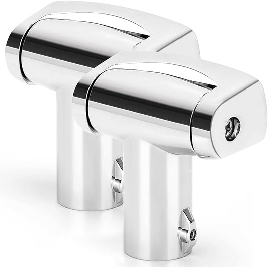 2pcs Shower Curtain Rod Bracket, Zinc Alloy Single Swivel Flange, Easy Installation Heavy Duty