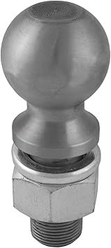 CURT 40085 Raw Steel Trailer Hitch Ball, 30,000 lbs, 2-516-Inch Diameter, 1-14 x 2-58-Inch Shank