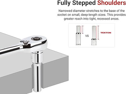 TEKTON 3/8 Inch Drive x 3/4 Inch Deep 6-Point Socket | SHD13019