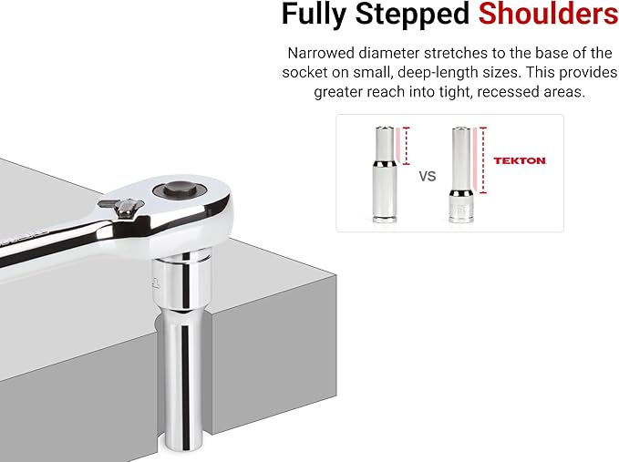 TEKTON 3/8 Inch Drive x 3/4 Inch Deep 6-Point Socket | SHD13019