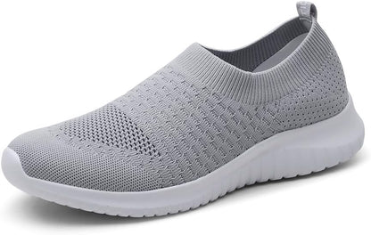 Size 5.5 Women's TIOSEBON Men's Slip On Walking Shoes Arch Support Knit Mesh Lightweight Casual Comfortable Gym Workout Running Tennis Travel Standing Sneakers