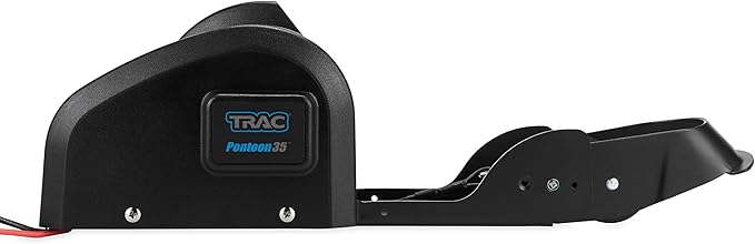 Camco TRAC Outdoors Pontoon 35-G3 Electric Anchor Winch  Features a High-Efficiency, 12-Volt DC, All Steel Gear Motor and 100-feet of Pre-Wound Double-Braid Anchor Rope  (69003)