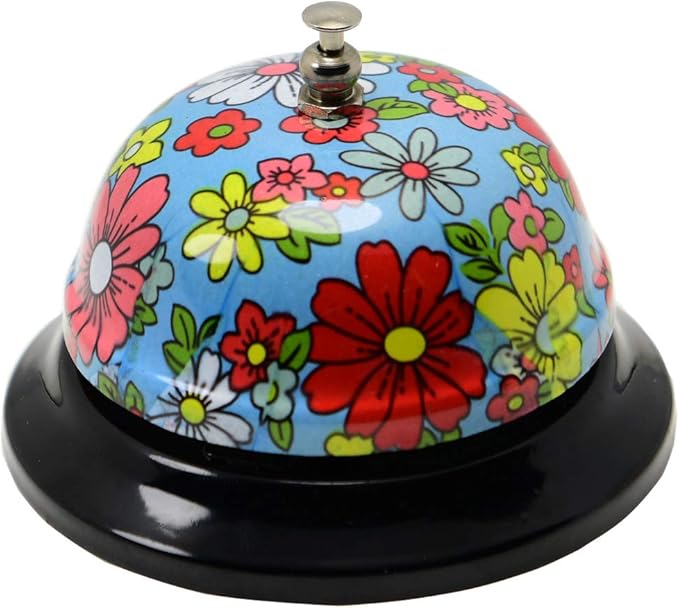 Call Bell Desk Service Bell Ding Bell for Restaurant Hotel Room Kitchen Party Office Receptionist Elderly Teachers Chef Large Cute Bell,3.3 inch