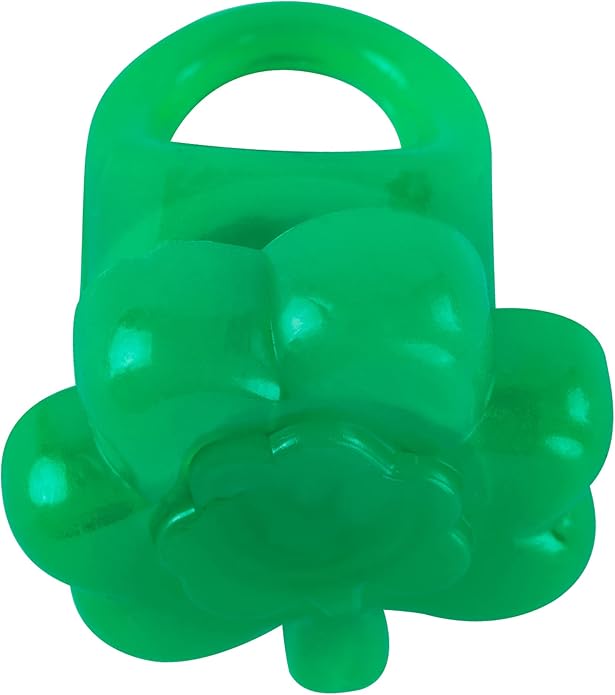 Super Z Outlet Four Leaf Clover Lucky St. Patrick's Day Green Shamrock LED Light Up Toy Party Favors Rings Accessories (18 Pack)