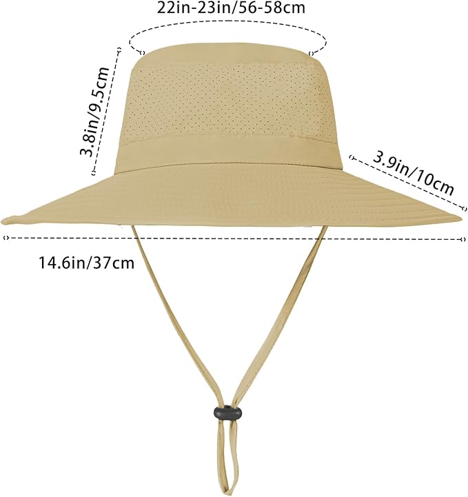 ZOORON Boonie Hat UPF 50+ Cooling Sun Hat for Men and Women,Wide Brim Bucket Hats with UV Protection for Safari Hiking Beach