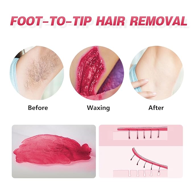 3.5oz Hard Wax Beads, Coarse Hair Removal Waxing Bead for Sensitive Skin Brazilian, Full Body, Bikini, Underarms, Back, Legs, Face, Back, Wax Beans Spa Home Salon