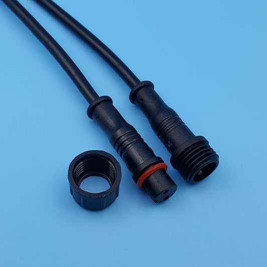 10Pairs Black Small Size DC/2/3/4/5 Pin 20cm Waterproof IP65 Male and Female LED Strip Cable Wire Connector - (Color: 10Pairs 2Pin Cable)